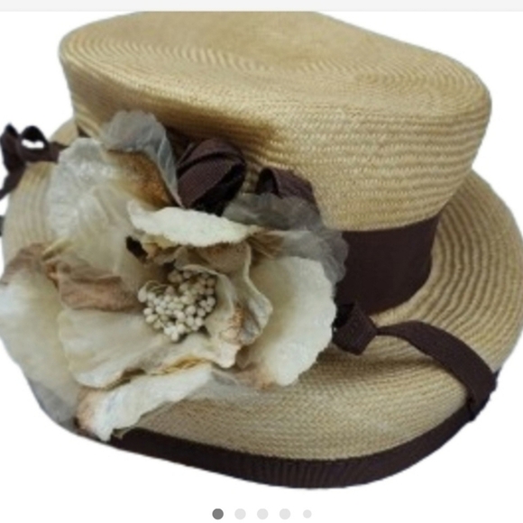 Eggcup Designs neutral‎ lightweight floral Hat NEW main image 6